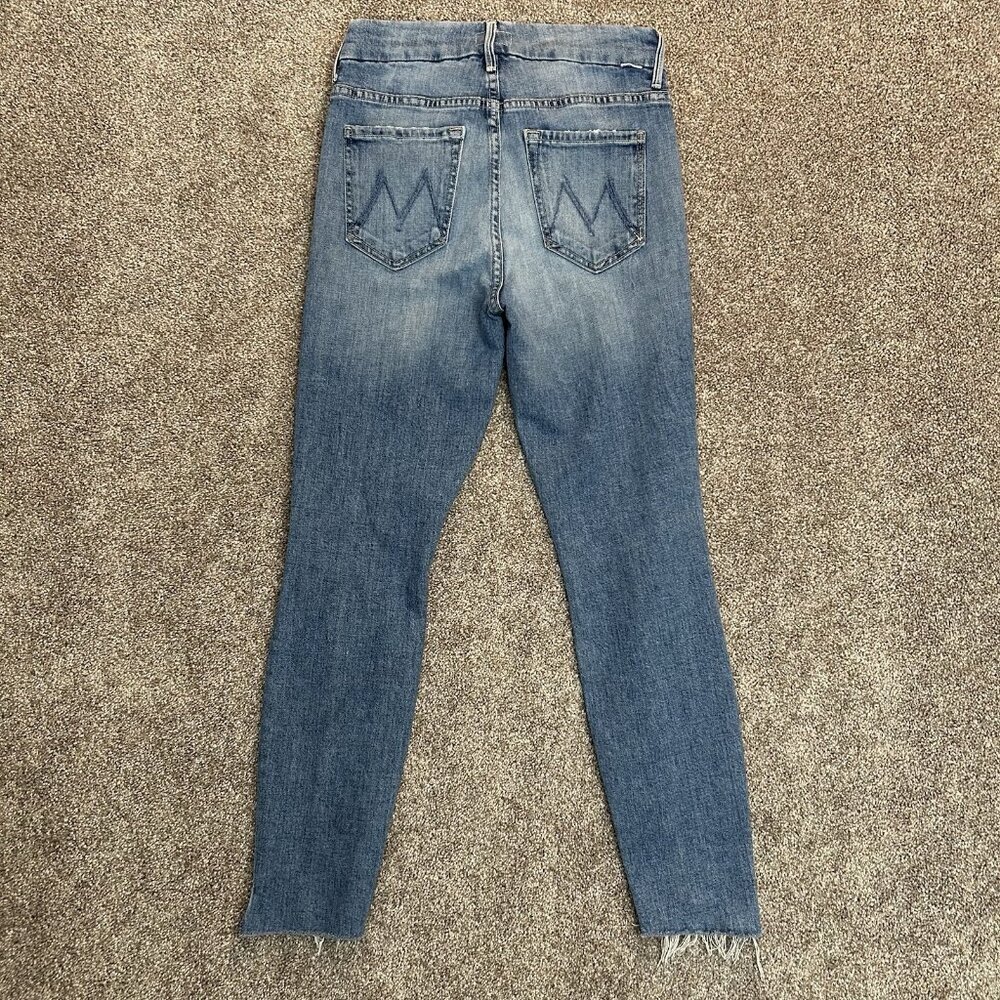 Mother Women's The Looker Ankle Step Fray Jeans Size 26 Blue Made in USA EUC - Picture 11 of 16